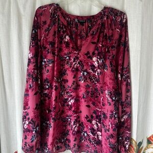 Torrid Vibrant Pink Floral Blouse